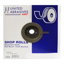 United Abrasives 80806 1-1/2" x 50 Yards Aluminum Oxide Handy Shop Rolls 80 Grit