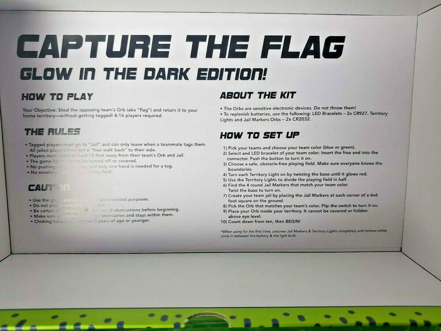 American Capture The Flag Glow in The Dark Game - Capture The Flag Game Up  to 14 Players - Capture The Flag Set Includes 14 Bands 16 Team Lights 2  Flags Great Outdoor Gift - Play22USA 