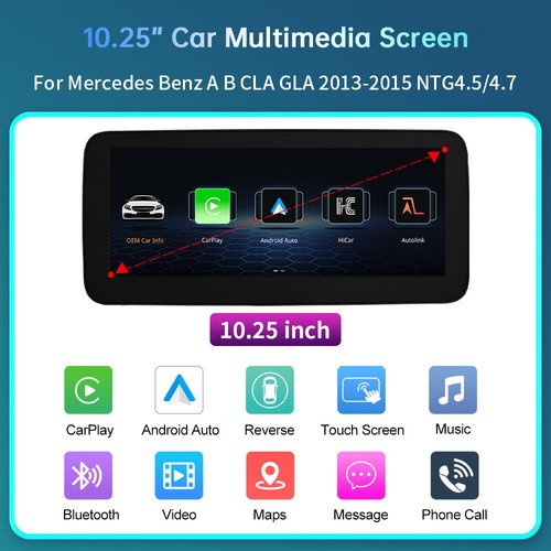 Pantalla táctil inalámbrica CarPlay RT para Benz A W176 C117 X117 GLA X156 B W246 10,25' - Imagen 12 de 15