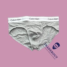 Calvin Klein CK men gray modern cotton stretch hip brief underwear size S M L