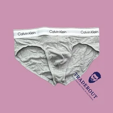 Calvin Klein CK men gray modern cotton stretch hip brief underwear size S M L