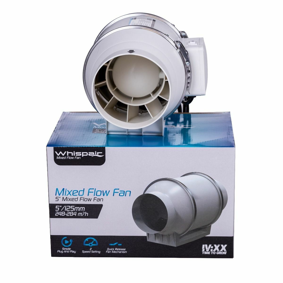 WhispAir Mixed Flow Fans Grow Room Fans, Indoor Grow Fans Hydroponics