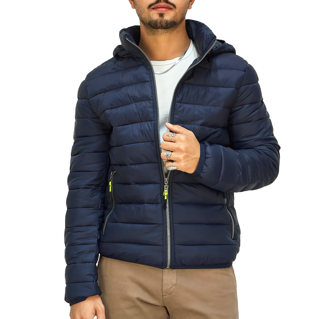 Giubbotto Uomo Piumino con Cappuccio Giubbino Invernale M L XL XXL