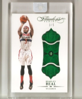 2015-16 Panini Flawless BRADLEY BEAL Emerald Diamond Parallel 3/5 #48 JERSEY #