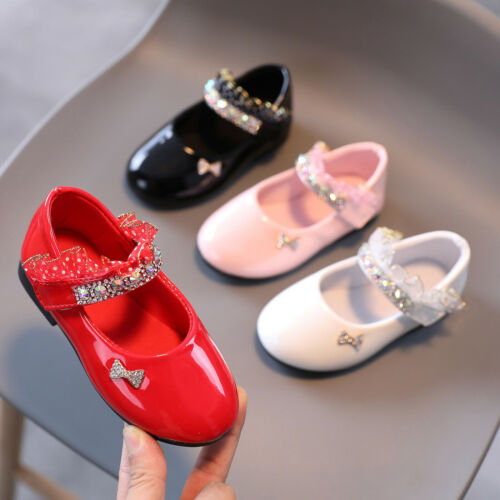 Toddler Kids Baby Girls Shoes Crystal Princess Shoes Casual Dancing Party Shoes