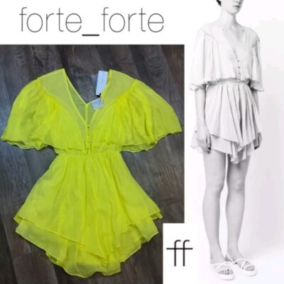 forte forte Cotton & Silk Voile Short Dress in Lollypop $580 NWT - I SMALL 