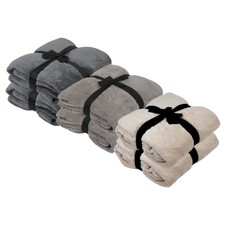 2er Set Kuscheldecke 150x200 cm Fleecedecke P...