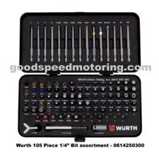 Juego de brocas Wurth 105 piezas 1/4"