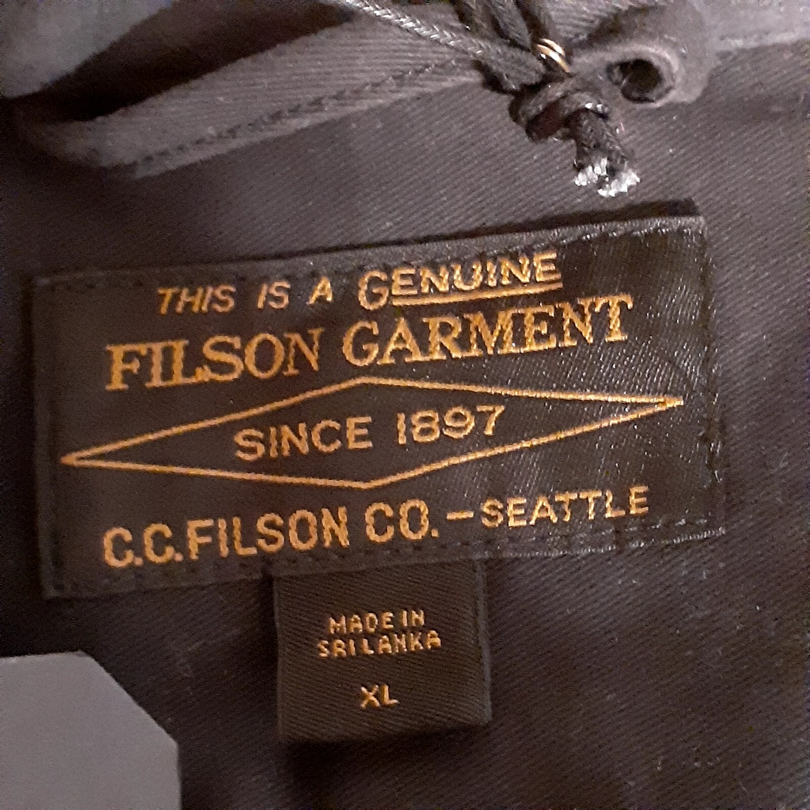 Filson Garment Men's Vintage Wash Moleskin Work Coat/Jacket Dark Navy