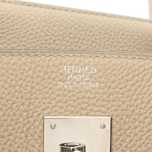 HERMES Birkin 30 Handtasche C Togo Leder Beige Trench Gebraucht SHW - Bild 4 von 12