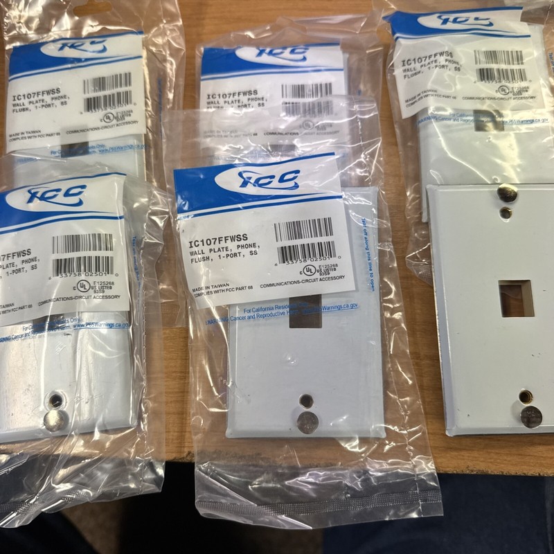 LOT OF6- IC107FFWSS (NEW). Wall Plate Phone - Single Port - Stainless Steel