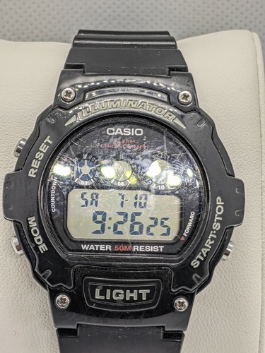 Casio Mens Sports Watch Chronograph W214HC Illuminator Water Resistant WR50M - Picture 5 of 6