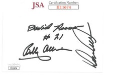 NASCAR Legends Bobby Allison/Donnie Allison/David Pearson signed 3x5 Index - JSA