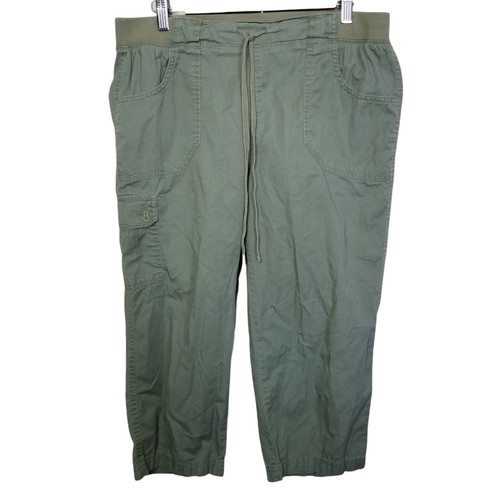 White Stag Womens Size 14 Green Solid 