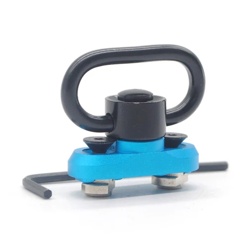 Black/Tan/Red/Blue 1.25'' QD Push Button Sling Swivel+M-lok Rail Attachment Set - Picture 7 of 16