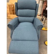 GDF Studio Sorrento Contemporary Fabric Tufted Power Recliner with Nailhead Trim
