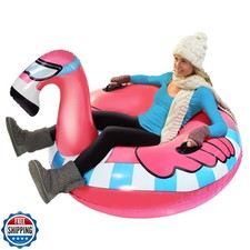 GoFloats Winter Snow Tube - Inflatable Sled for Kids and Adults 