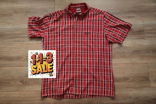 Men Jack Wolfskin Shirt Red 38 / M / 46