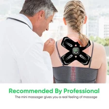 Portable EMS Electric Neck Back Massager Cervical Massage Patch Stimulator Relax