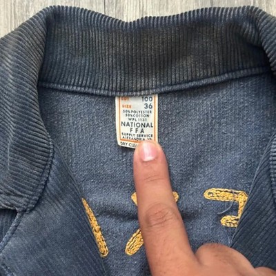 Vintage 70s FFA Agriculture Corduroy Jacket Size 36 Edinburg Texas