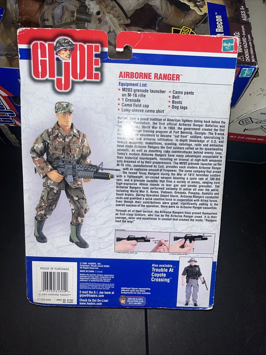 Gi Joe Airborne Ranger with Grenade Launcher 12” GIJOE Hasbro