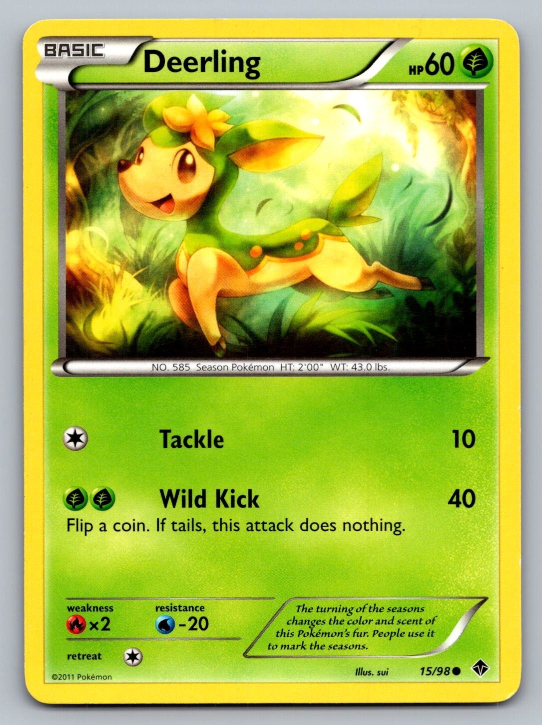 Pokemon TCG Emerging Powers Deerling #15
