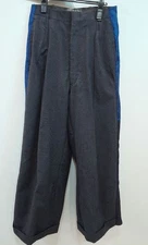 Geoffrey BeSmall Pants Charcoal Gray Check Vintage Style Remake One of a Kind