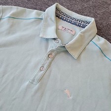 Tommy Bahama Polo Shirt Men's XL Island Zone Teal Short Sleeve Supima Casual