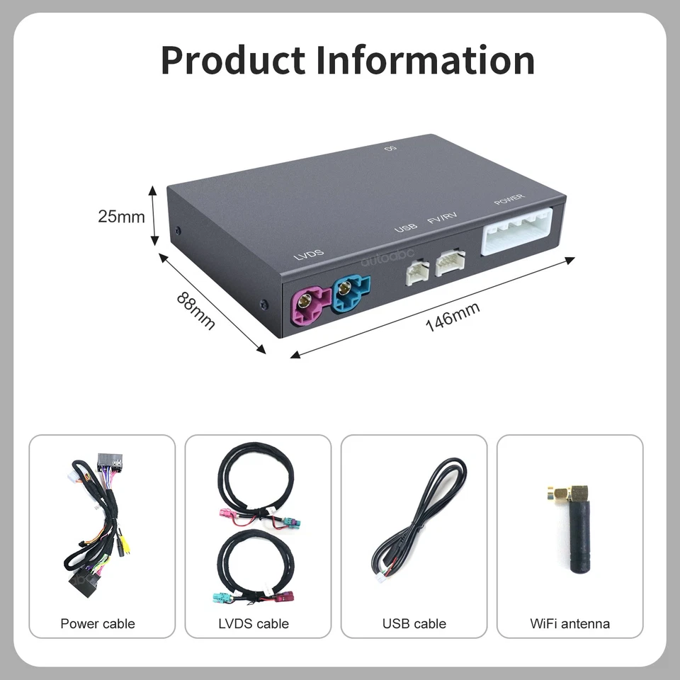 Decodificador inalámbrico para Alfa Romeo Stelvio/Giulia Android Auto CarPlay Mirror Link Foto 3 de 4