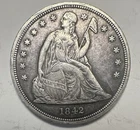1842 Seated Liberty Dollar Silver