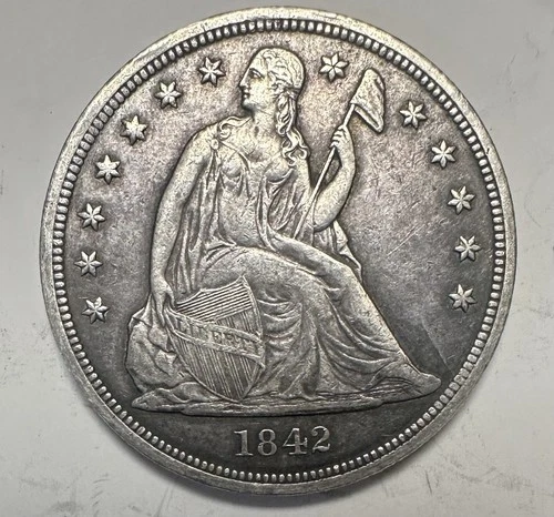 1842 Seated Liberty Dollar Silver