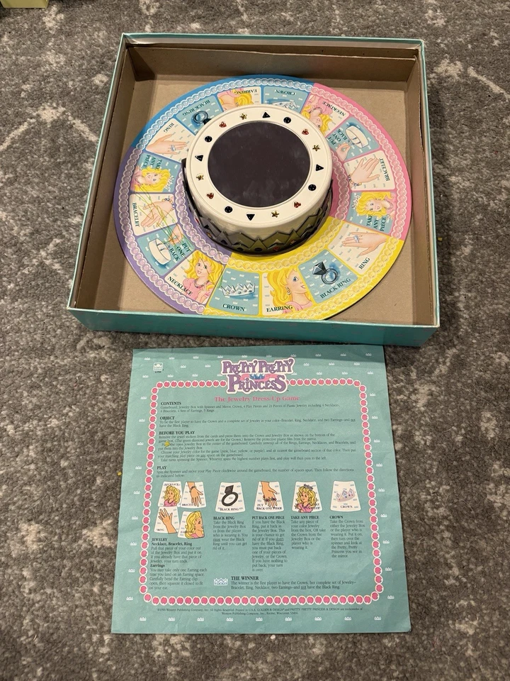 Juego de Vestir Joyería Princesa Bonita De Colección 1990 Dorado CASI COMPLETO Foto 3 de 4