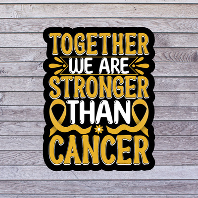 Childhood Cancer sticker vinyl decal awareness support  together we are stronger
