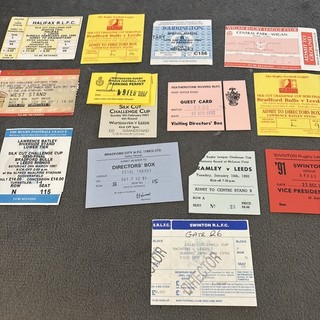 Collection of 13 LEEDS RHINOS 1990s cup matches Rugby League Tickets