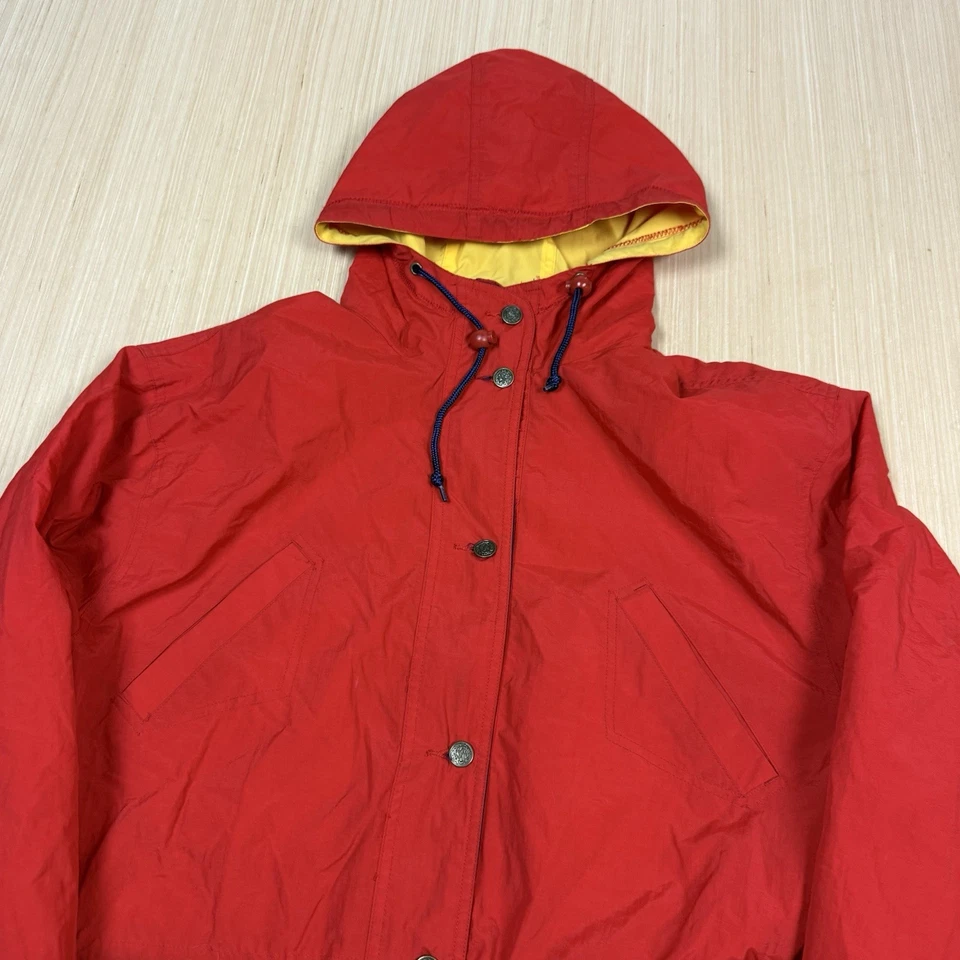 Vintage 80s 90s Andy Johns Windbreaker Jacket Hooded Anorak Women’s Large Long - Image 4 of 4