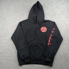 Naruto Shippuden Hoodie Sweatshirt Mens Large Black Anime Graphic Sasuke Uchiha