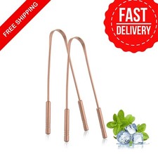 Tongue Scraper for Adults 2 Pack 100 Copper Tongue Scrubber Easy to Use Tongue