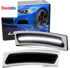 Smoked Lens White Full Led Front Bumper Reflector Replace Side Marker Light Kit Smoked Lens White Full Led Front Bumper Reflector Replace Side Marker Light Kit