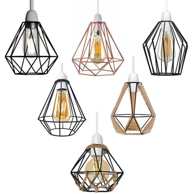 Deckenlampenschirm geometrisch Pendellampenschirm Lampe Industrial Vintage Käfig