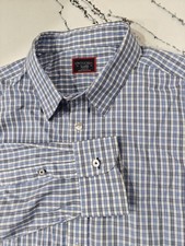 UNTUCKit Men's Wrinkle Free Button-Up Plaid Long Sleeve Shirt Size XL Cotton