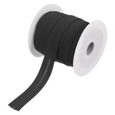 3/4" Single Fold Bias Tape Polyester Roll for Sewing Black 25 Yards