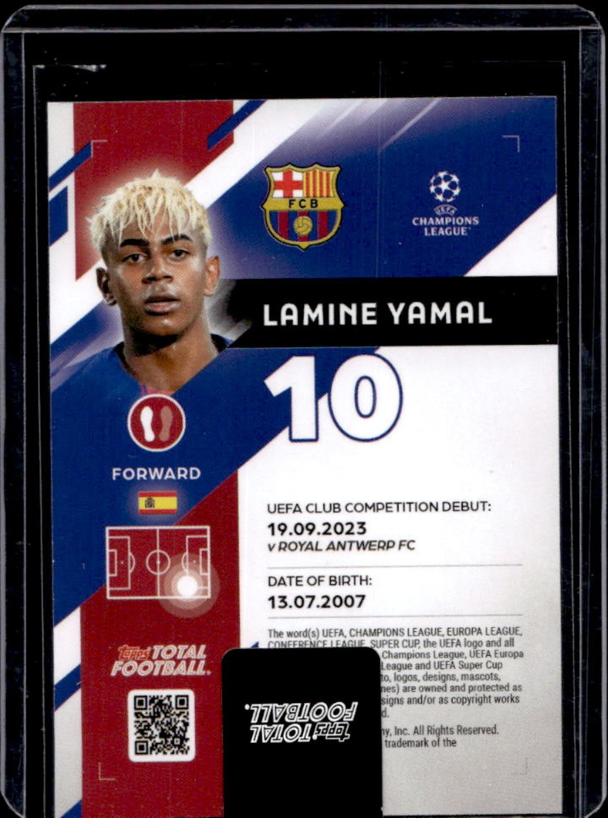 2025-26 Topps Total Football Lamine Yamal 16 Years #/99 view 2