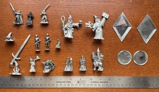 Lot of 15 pewter fantasy figures (wizards, knights, castles)