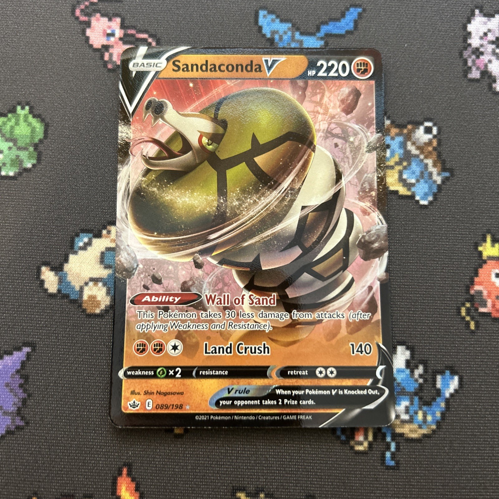 Sandaconda V 089/198 NM -Ultra Rare Pokemon Card- Chilling Reign (9q)
