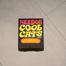 Schylling NeeDoh Cool Cats Squeeze Toy ORANGE Cat brand new viral squishy dough