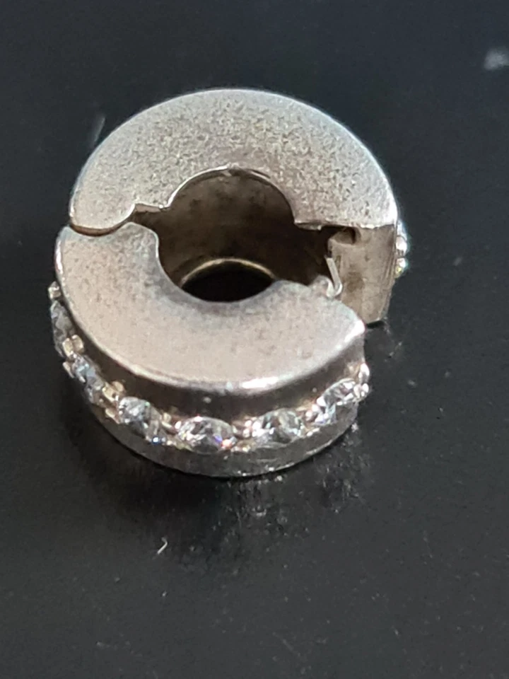 Original Pandora Charm Clip "Klare Funkelnde Linie" Silber