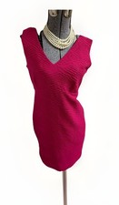 NEW Calvin Klein Dress Size 14 Stretch Pink Sheath Sleeveless Cocktail Party