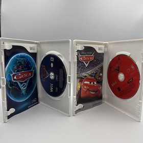 Nintendo Wii Console Bundle &ndash; Cars & Cars 2 + Racing Wheel &ndash; Tested & Working