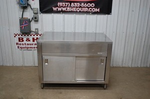 46" Stainless Steel Heavy Duty Work Table 2 Door Kitchen Cabinet