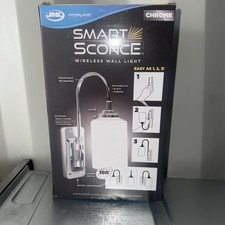JML Smart Sconce Wireless 2-Way Dimmable Wall Light with Remote Control Chrome